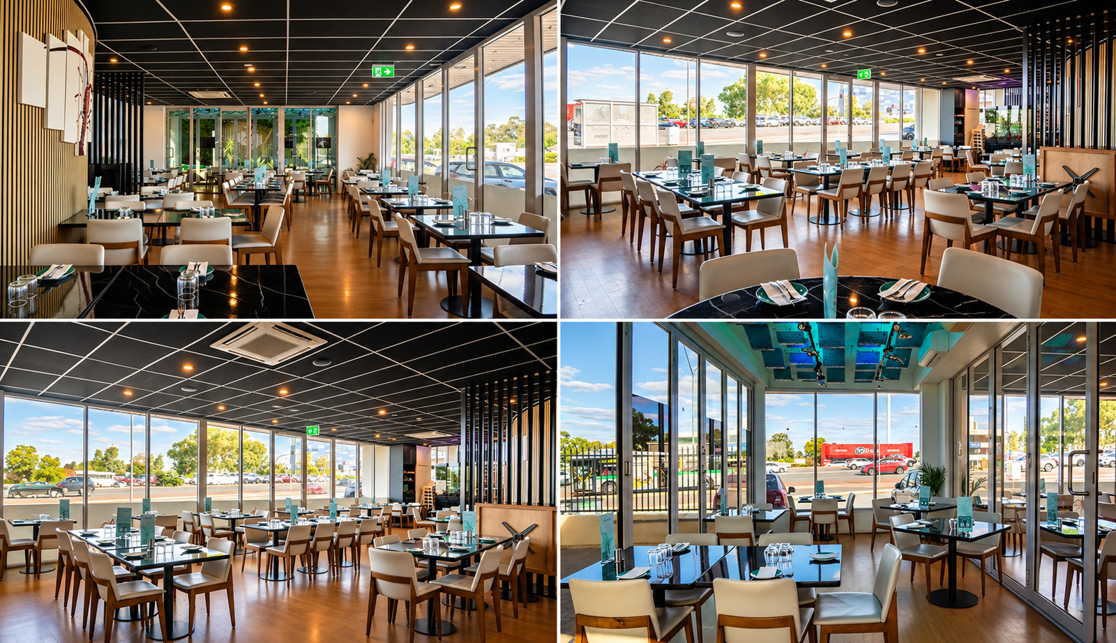 Wedding event dining setting at The Cray Seafood & Grill Belmont