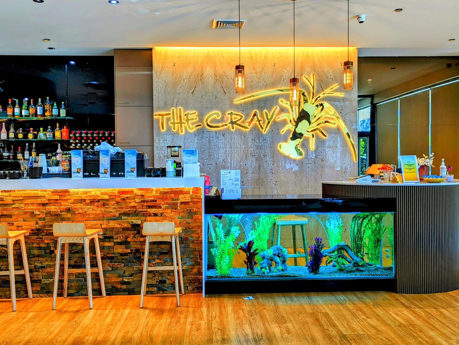 The Cray Seafood and Grill Belmont function venue dining room