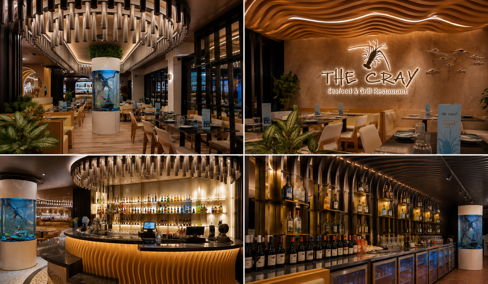 Wedding event dining setting at The Cray Seafood & Grill Mandurah