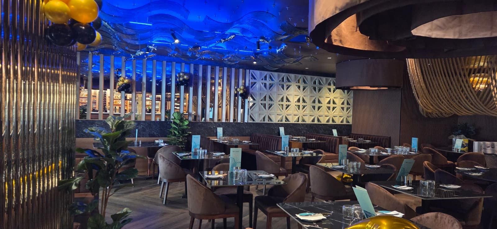 Birthday celebration setting at The Cray Seafood & Grill Gooseberry Hill